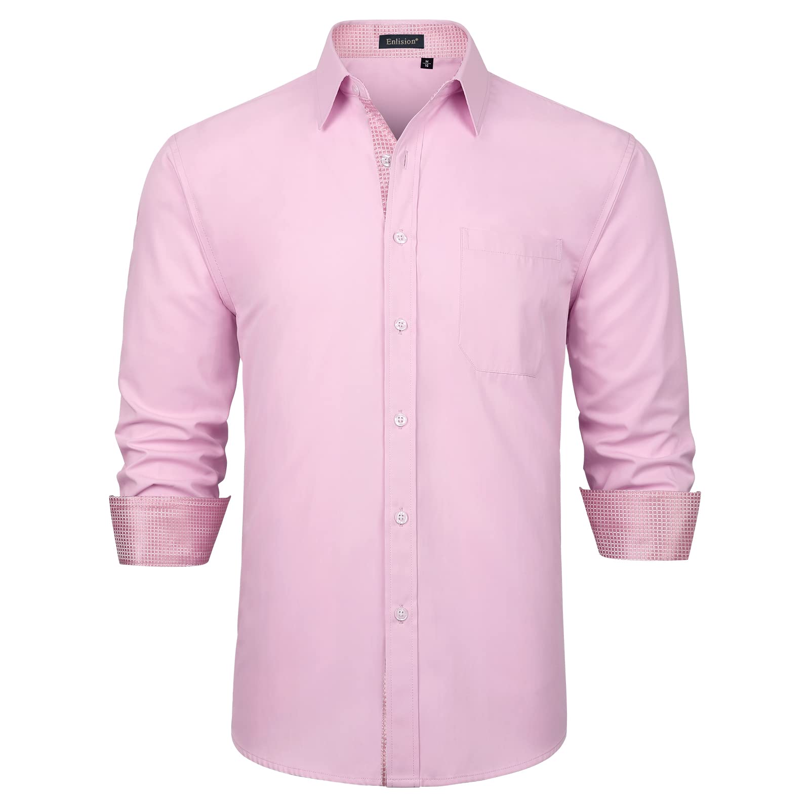Enlision Men's Shirts Long Sleeve Regular Fit Wedding Dress Shirt Formal Busines