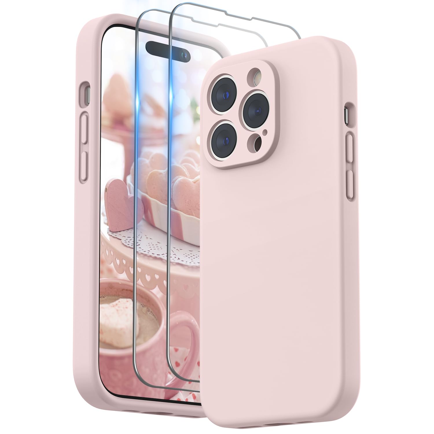 SURPHY Case Compatible with iPhone 14 Pro Max Case Silicone with Screen