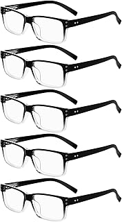 eyekepper 5 Pairs of Reading Glasses for Women Men Plastic Frame Spring Hinges