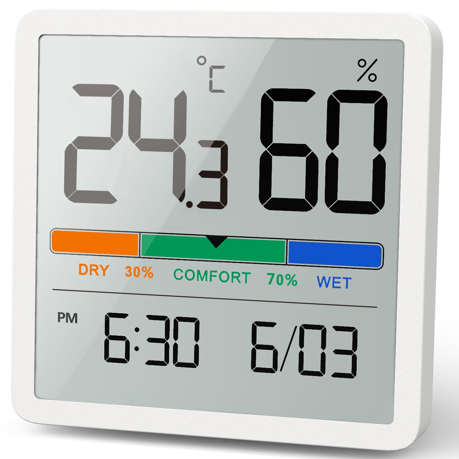 NOKLEAD Indoor Hygrometer Thermometer, Desktop Digital Thermometer with Temperat