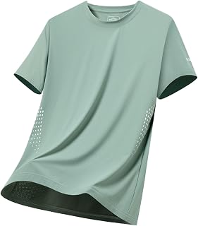 Camiseta de manga corta para hombre, de secado rápido, transpirable, para correr, atletismo, entrenamiento, cuello redondo, para hombre, gimnasio, fitness