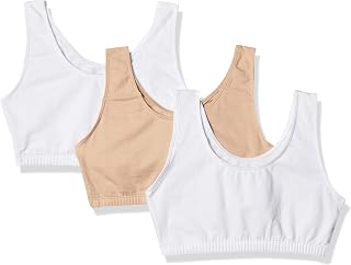 Fruit of the Loom Women's Tank Style Sports Bra Built in Sports Bra (Pack of 6)