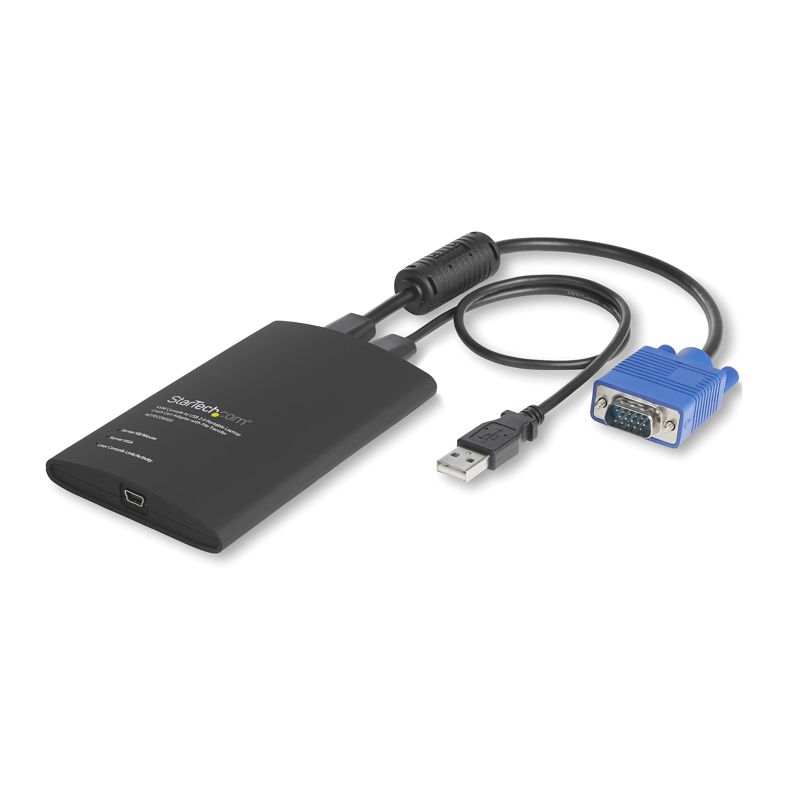 StarTech Crash Cart Adapter, File Transfer, USB VGA KVM, TAA (NOTECONS02) | USB 