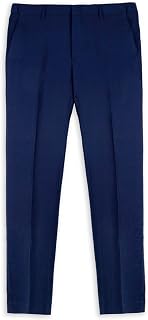 Mens Plaid Dress Pants Hidden Expandable Waist Business Trousers