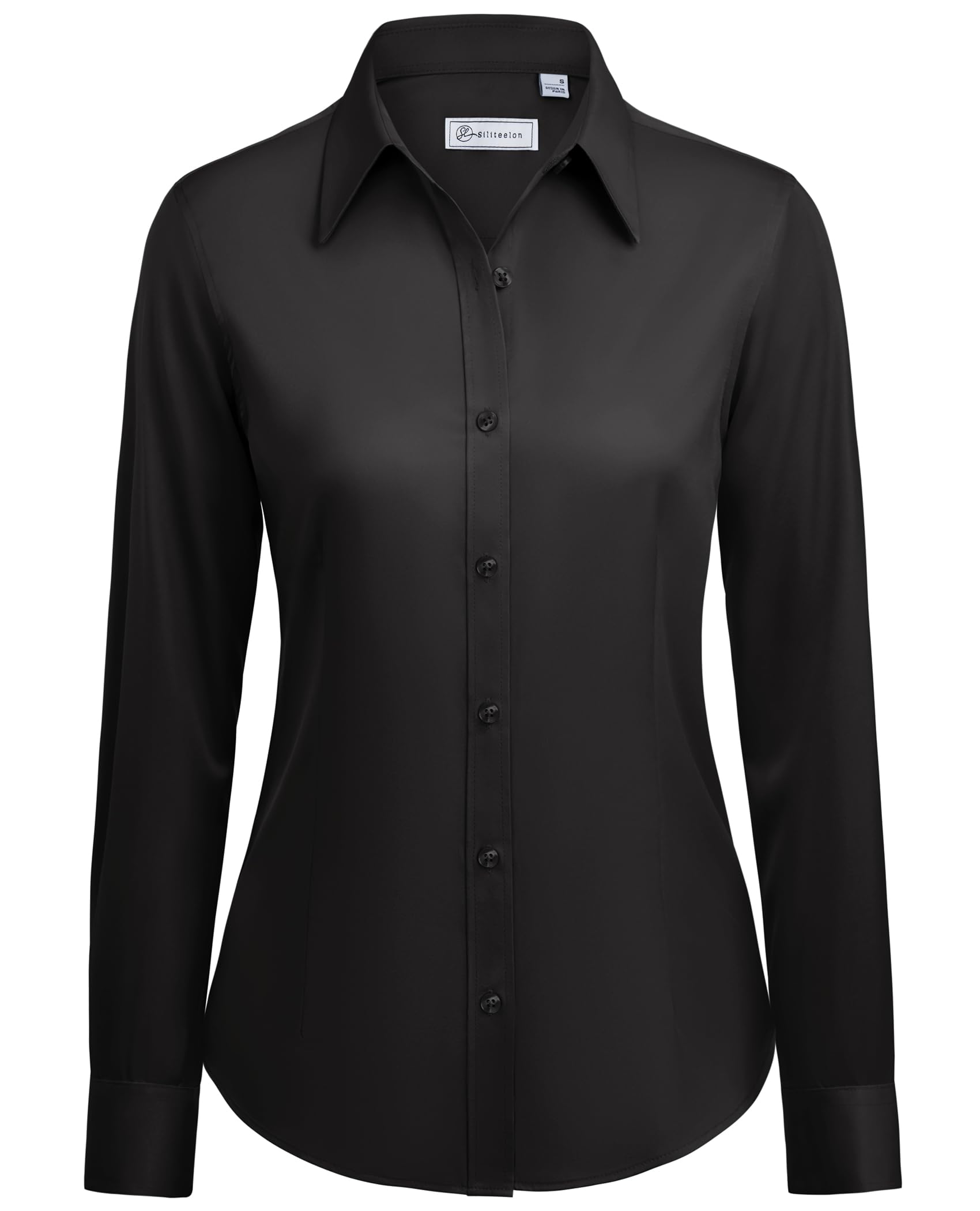 siliteelon Button Down Shirts for Women: Wrinkle Free Long Sleeve Classic Fit Co