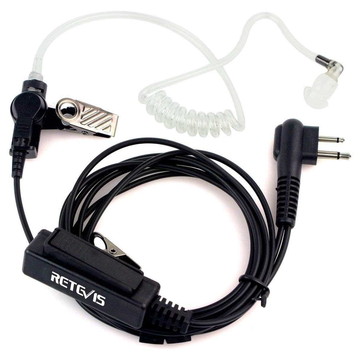 Retevis Covert Tube Walkie Talkie Earpiece with Mic, Full Size PTT(1 Pack) | onl
