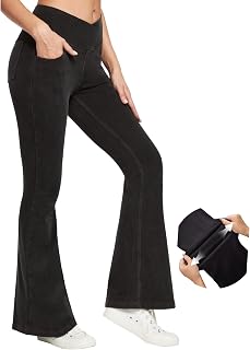 IUGA Stretchy Bell Bottom Jeans for Women Pull On High Waist Flare Leggings