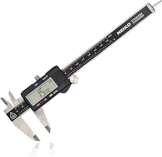 NEIKO 01407A Electronic Digital Caliper Measuring Tool, 0-6 Inches Stainless Steel Construction with Large LCD Screen Quick Change Button for Inch Fraction Millimeter Conversions, Digital Caliper
