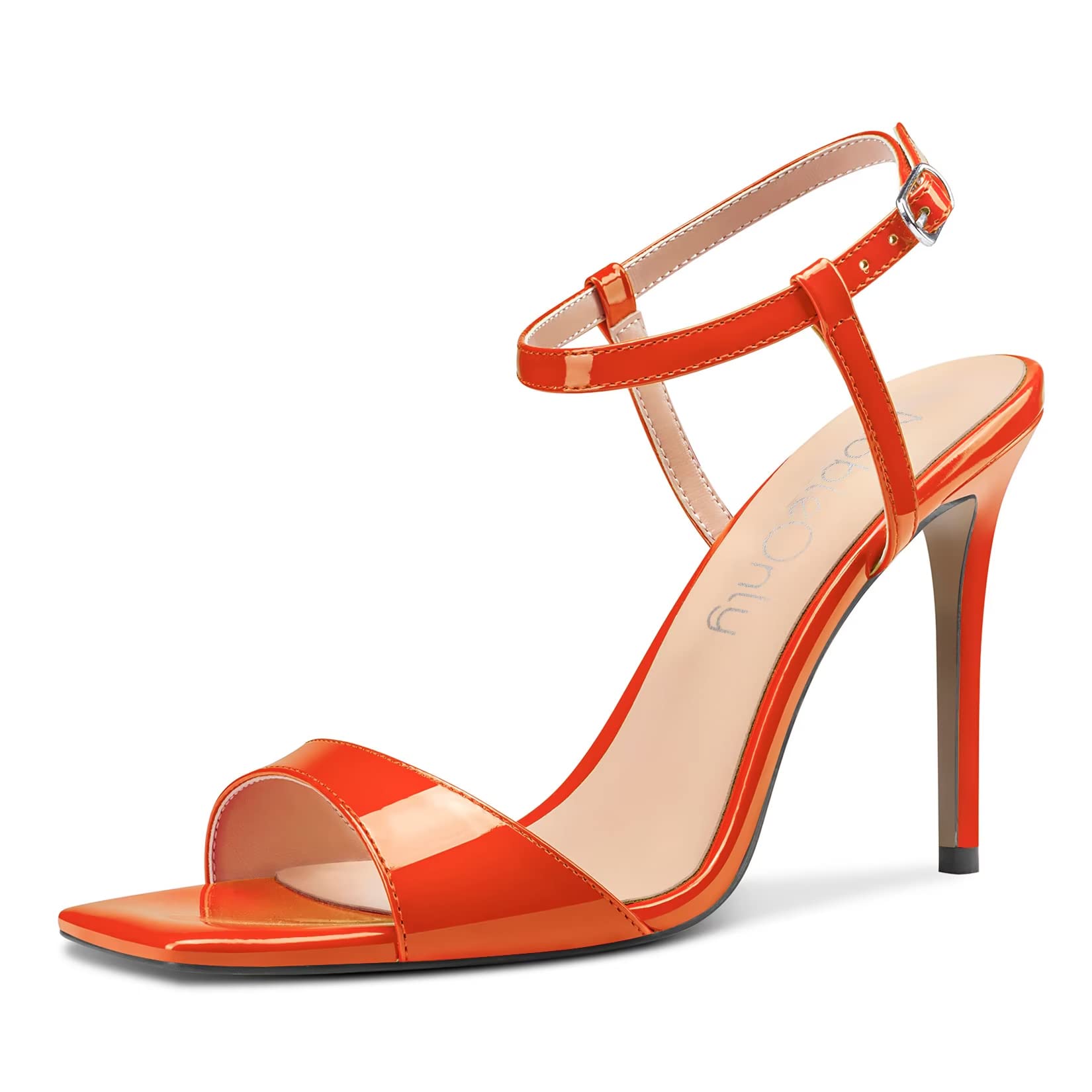 NobleOnly Women's High Heel High Heel Open Toe Sandals Strap Ankle Slingback Wed