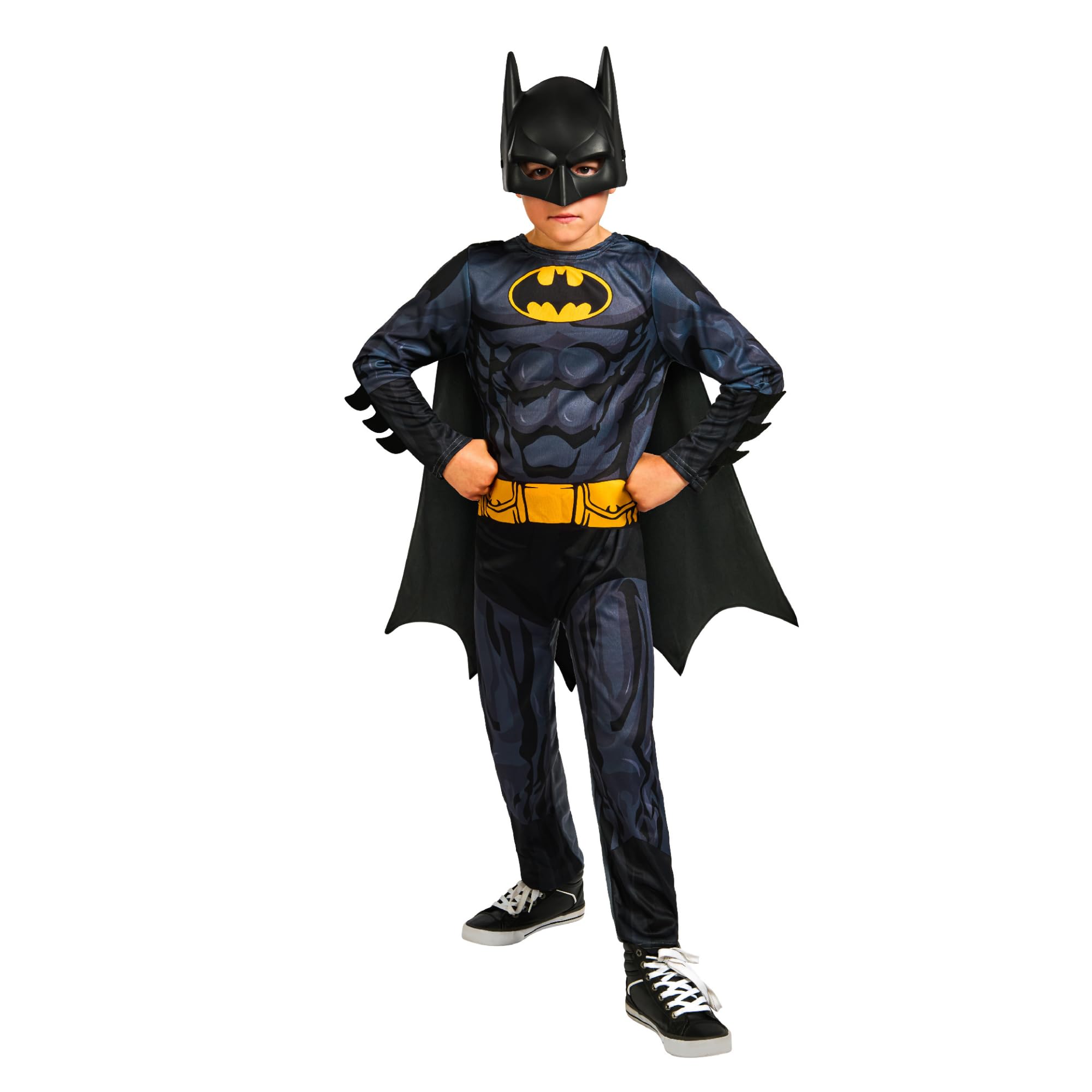 Rubies Official DC Batman Childs Costume, Kids Superhero Fancy Dress Halloween