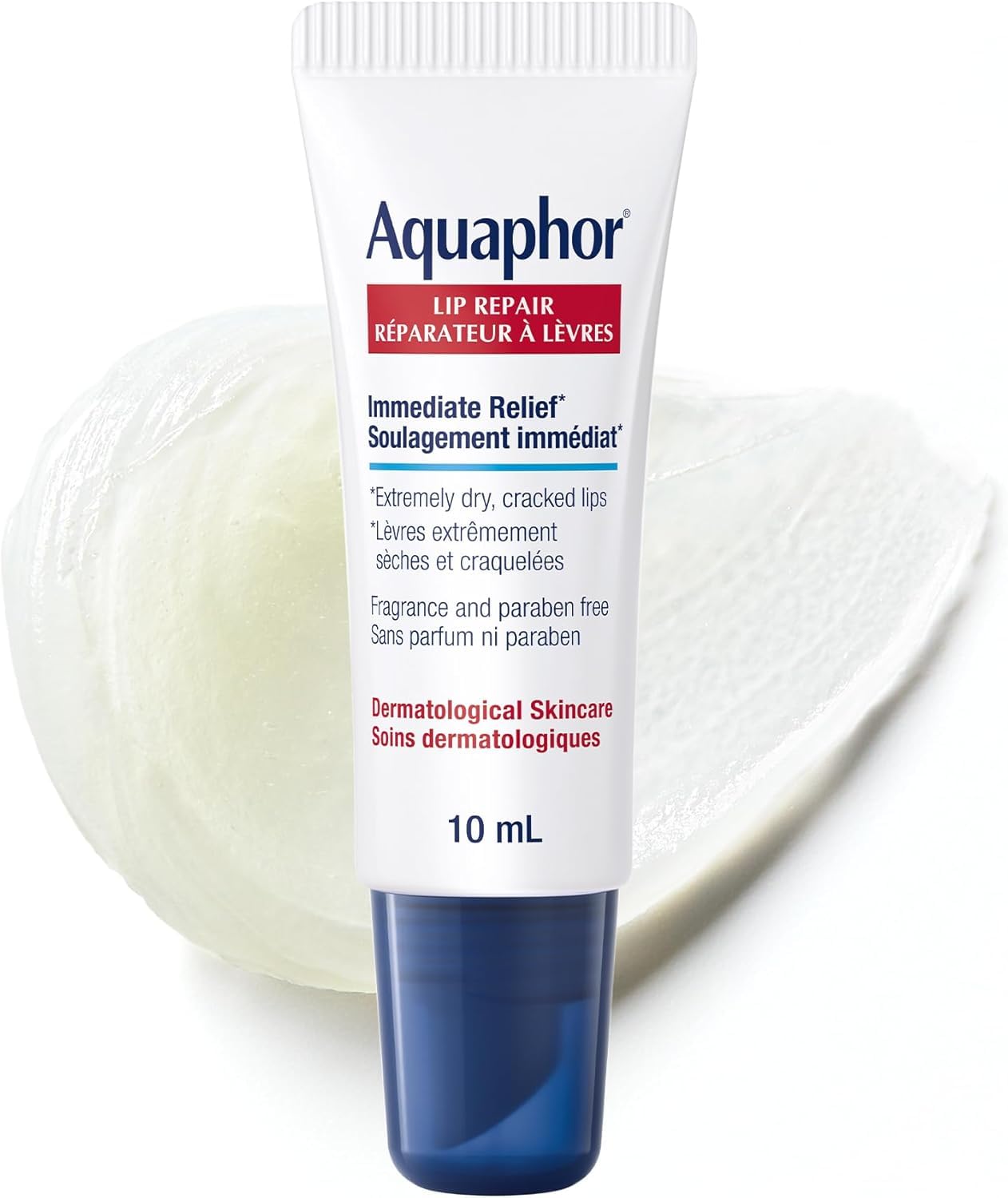 Aquaphor Lip Repair Lip Ointment for Extremely Dry, Chapped and Cracked Lips, Fo