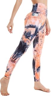 AMYTIS Women's High Waist Gym Leggings, Stretchy Soft Yoga Pants for Women Tummy Control Workout Sports Exercise Running Leggings with Pockets