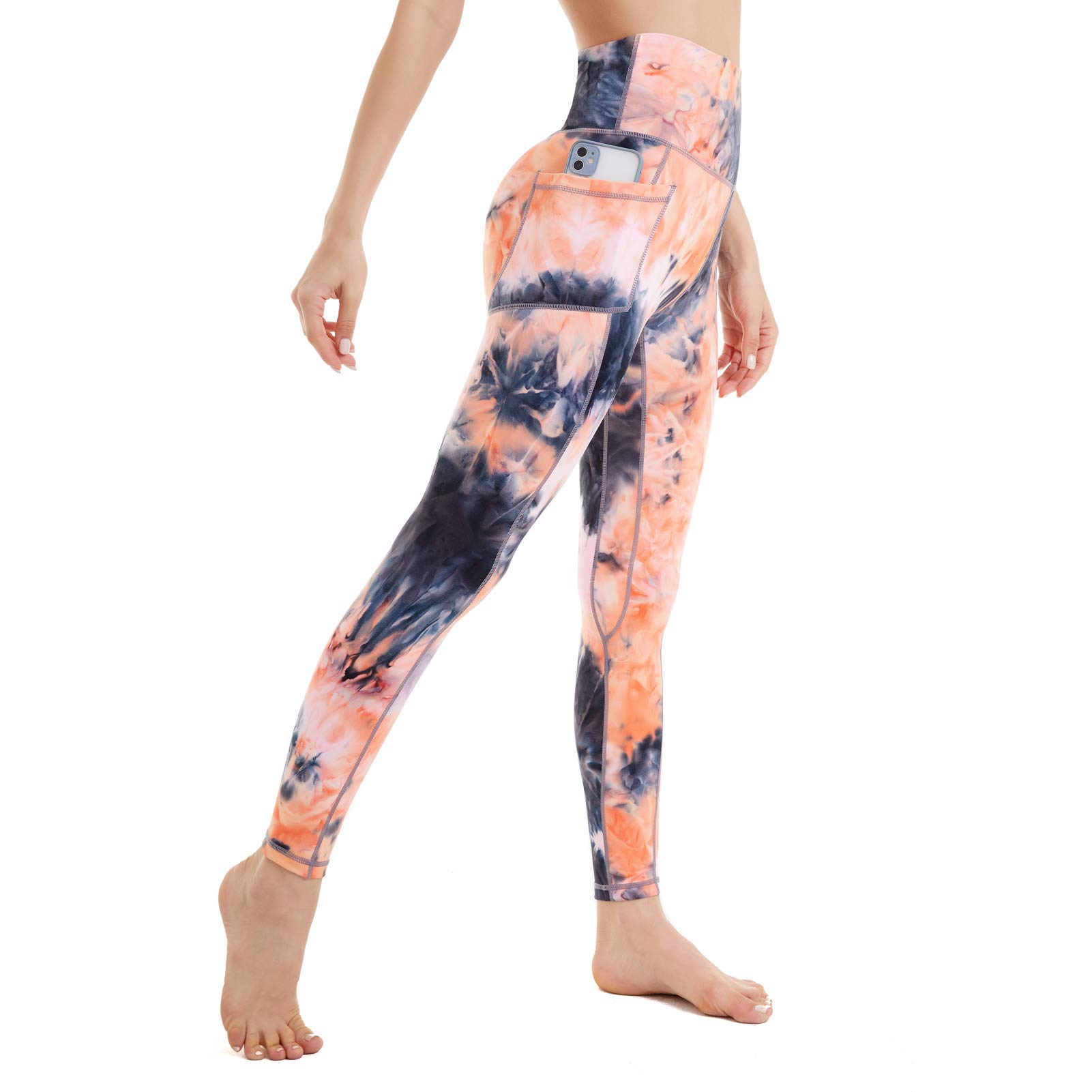 AMYTIS Women's High Waist Gym Leggings, Stretchy Soft Yoga Pants for Women Tummy