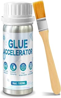 kuailaya Ca Glue Accelerator, Improves Adhesion and Durability, 100ml | Ca Glue Activator, Ca Accelerator, Dries in Seconds, Accelerates Curing, Reduce Whitening, for Rubber, ABS, TPU, PC, TPR