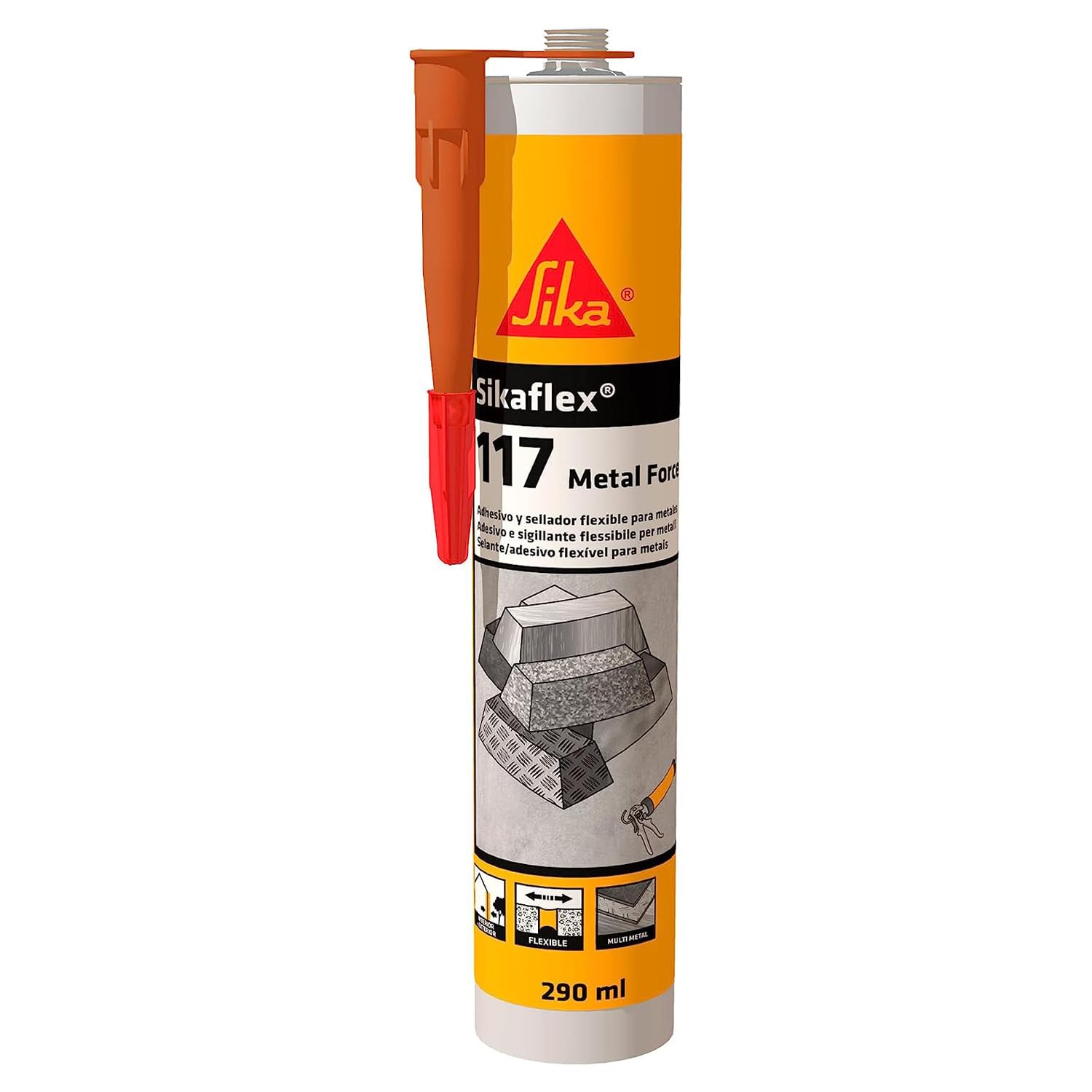 SIKA - Adhesive for Metal - Sikaflex-117 Metal Force - Copper - 290 ml