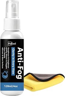 POLIXEL Anti Fog Spray for Car Windshield Inside &amp; Windows - Long Lasting Window Defogger for Mirrors, Glasses, Bathroom Glass &amp; Plexiglass Instant Fog Prevention &amp; Protection - 120ML/4OZ