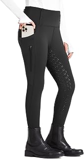 FitsT4 Sports Girls Full Seat Silicon Riding Pants Kids High Waist Tignts | Girls Breeches Horse Schooling Equestrian Pants, 3 Pockets, Belt Loop, Stretchy, Equestrianism Use