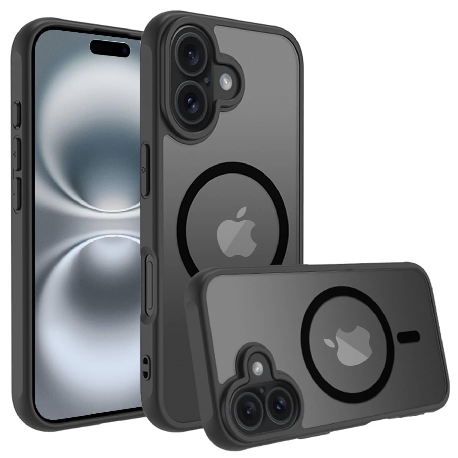 EUMADOVE for iPhone 16 Case [Compatible with Magsafe] Translucent Matte Phone Co