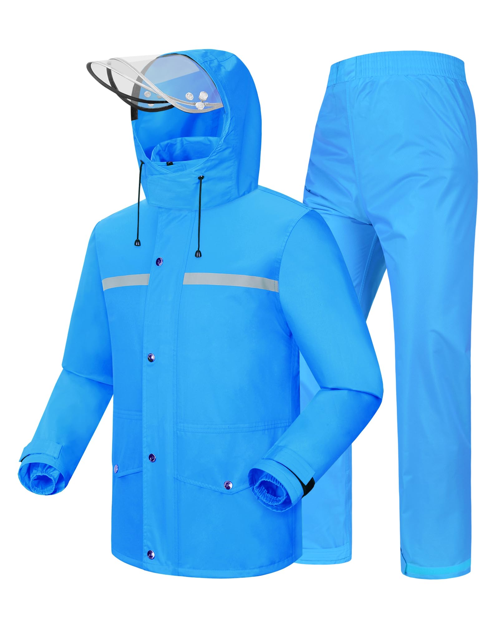 Rain Suit Waterproof Hi Vis Raincoat Reflective Rain Gear Unisex