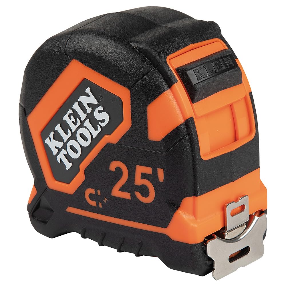 Klein Tools 9225 Tape Measure, Heavy-Duty Measuring Tape with 25-Foot Double-Hoo
