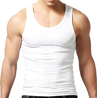 Men's Cotton Tank Tops Vest Gym Workout Bodybuilding Fitness T-Shirt Sleeveless Muscle Shirts