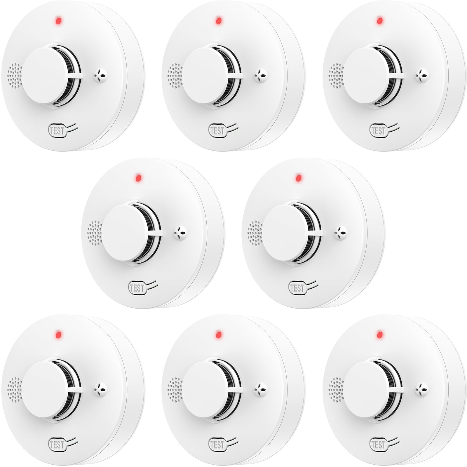 FUMIXTEX
8
Pack
Small
Detector
for
Home,Home
Safety
Siren
Alarm | 85 dB Siren