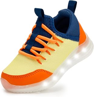 YESKIS Toddler Boys Girls Light up Shoes Slip-On Tennis Sneakers Casual