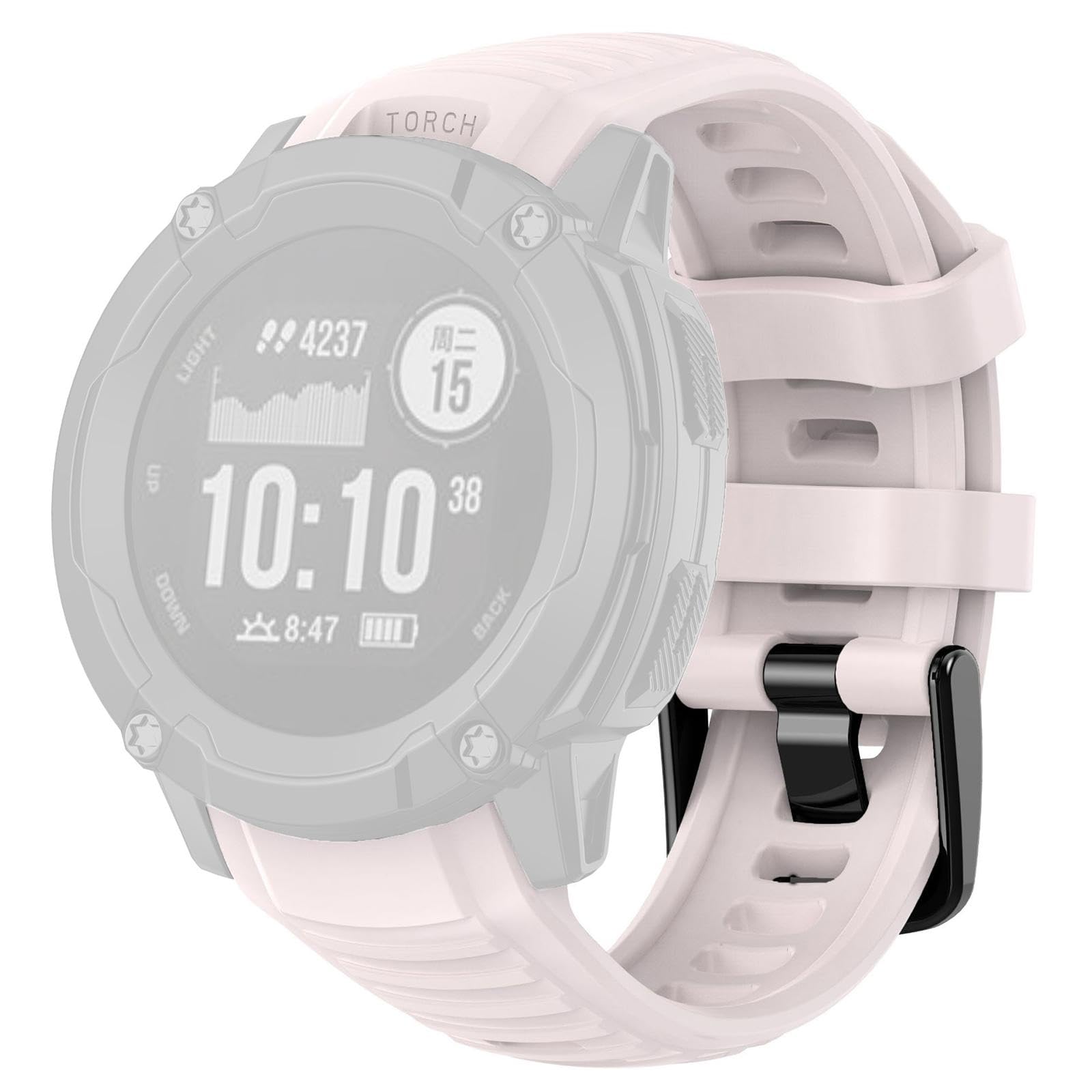 xDfind Watch Band with Quick Release Plastic Connector Solid Color Silicone Watc