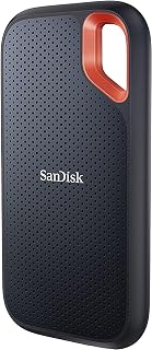 SanDisk Extreme Portable SSD 1TB - Up to 1050MB/s Read Speeds (Older Model) | External SSD, USB-C, Compatible with PC, Mac & Cosoles, IP65 Water & Dust Resistant, 256 bit Encryption, Carabiner loop
