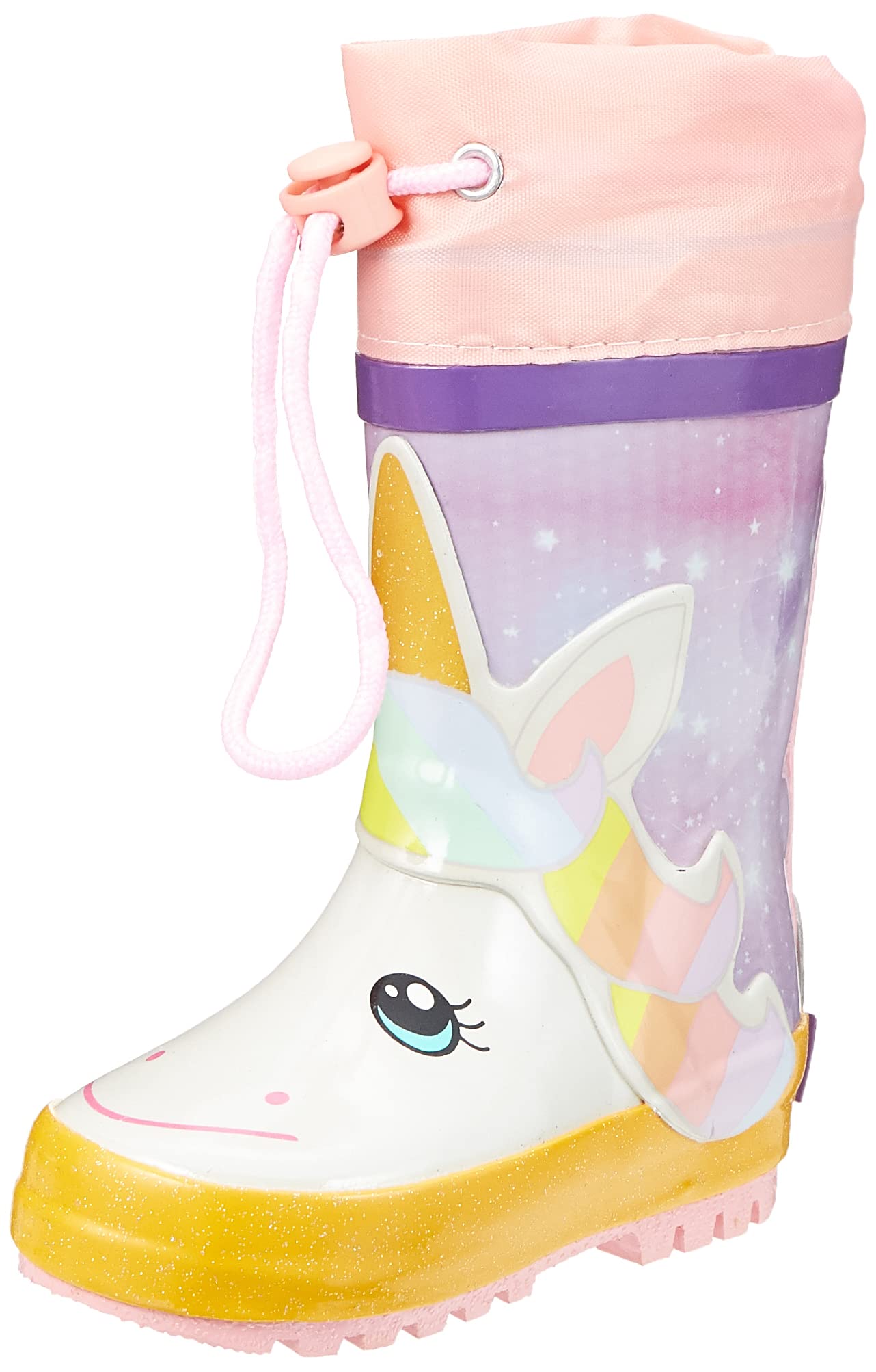 Playshoes Unisex Child Rubber Boots with Drawstring Rain
