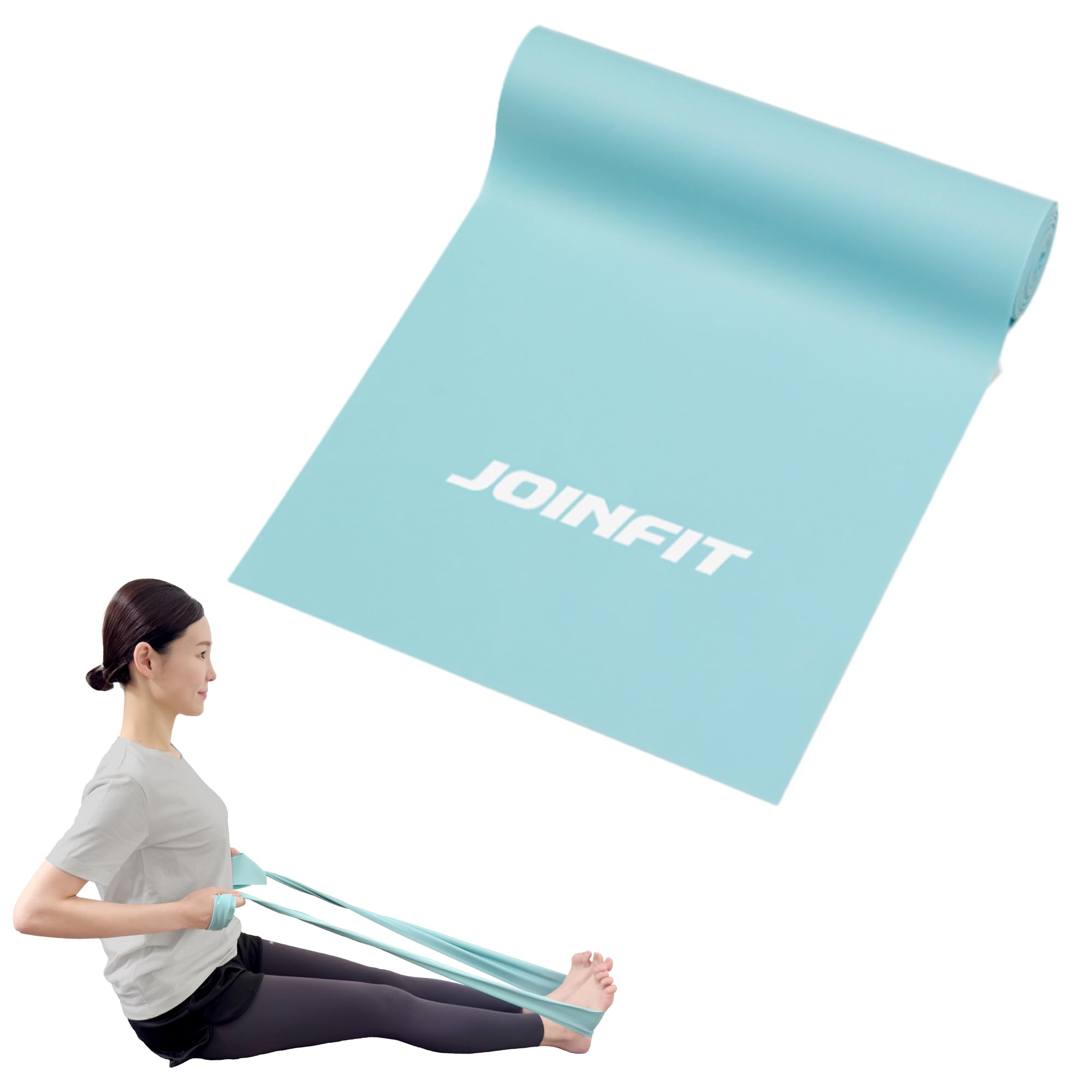 Stretch Band 2m [JOINFIT] Training Tube Flex Band Pilates Band Yoga Tightens Cor