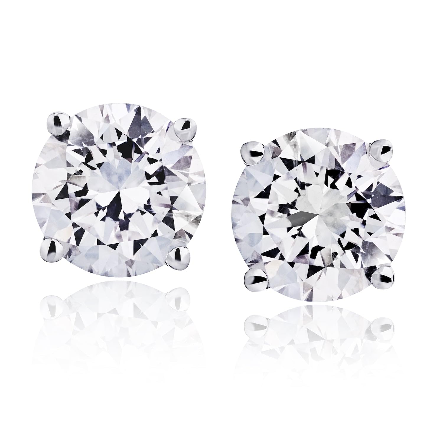 1 to 12 Carat 14K Gold Certified LAB GROWN Diamond Stud Earrings For Women