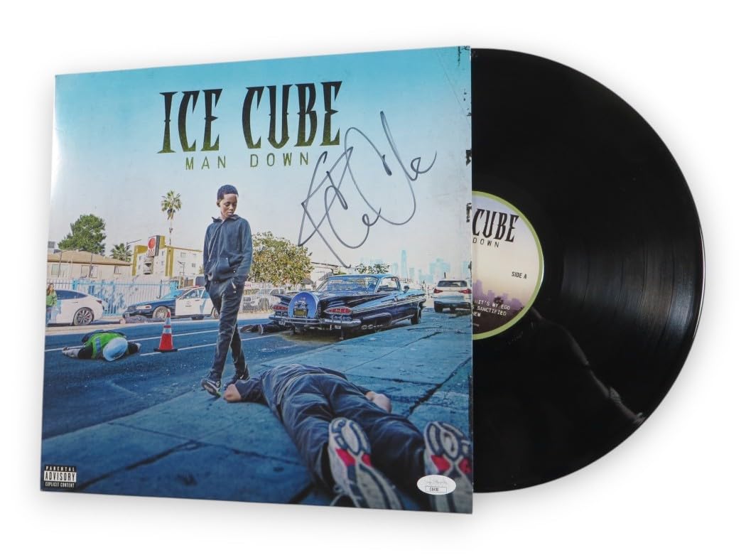 Ice Cube Signed Autographed Record Album Cover Man Down LP JSA