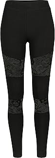 Urban Classics Ladies Lace Inset Women's Leggings Black