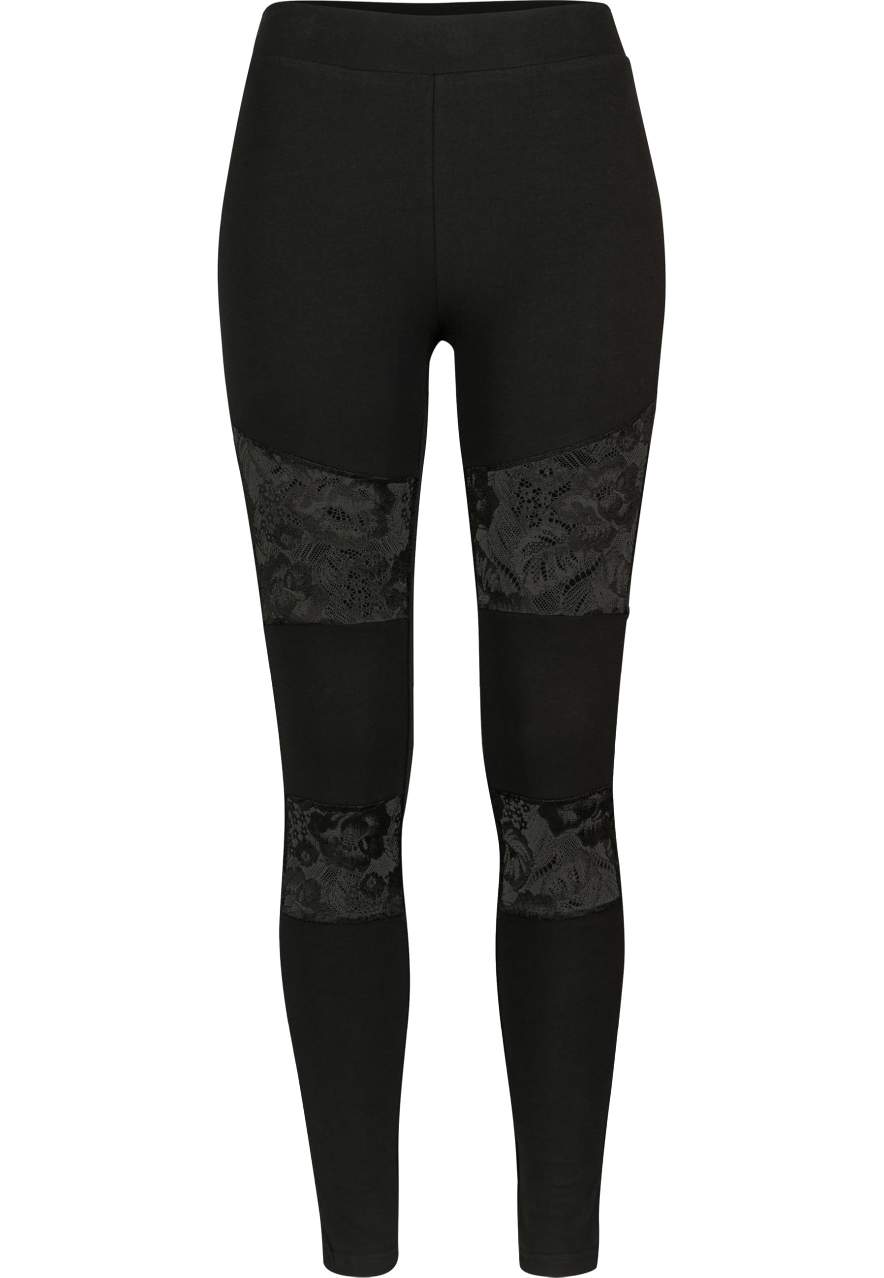Urban Classics Ladies Lace Inset Women's Leggings Black