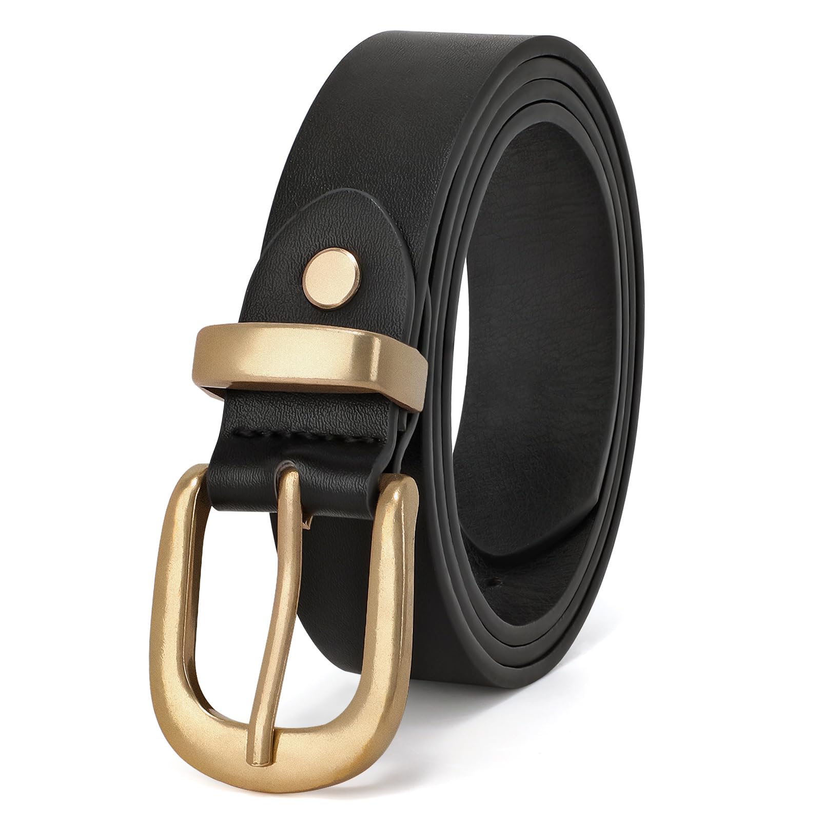 JASGOOD Women's Leather Belt for Jeans Pants, Fashion Ladies Belt for Dresses wi
