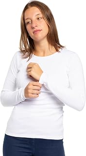 RAGNO D274AB Women's Long Sleeve Crew Neck Sweater in Warm and Soft Organic Cotton Item D274AB ML Giro