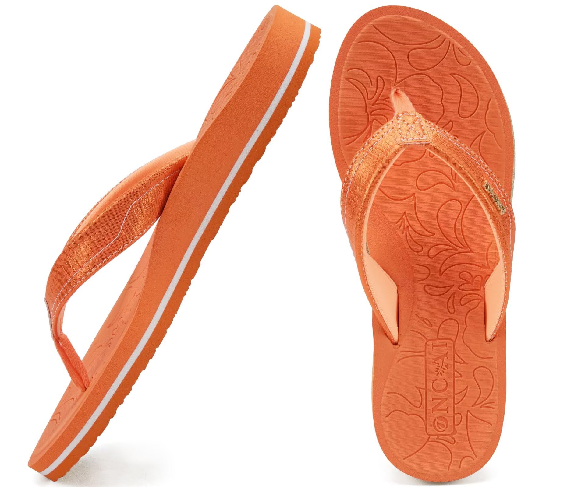 ONCAI Women's Flip Flops Comfortable Summer Beach Thong Sandals for Women with C
