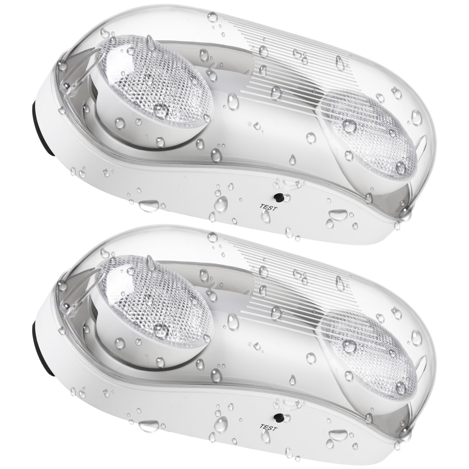 LEONLITE 2-Pack Wet Location LED Emergency Lights IP65 Waterproof White | Commer
