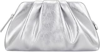 Clutch Purses for Women Shiny Leather Pleated Evening Clutch bag