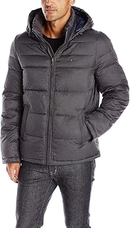 Tommy Hilfiger Men's Down Alternative Hooded Puffer Jacket (Standard and Big & Tall) Down Alternative Coat (pack of 1)