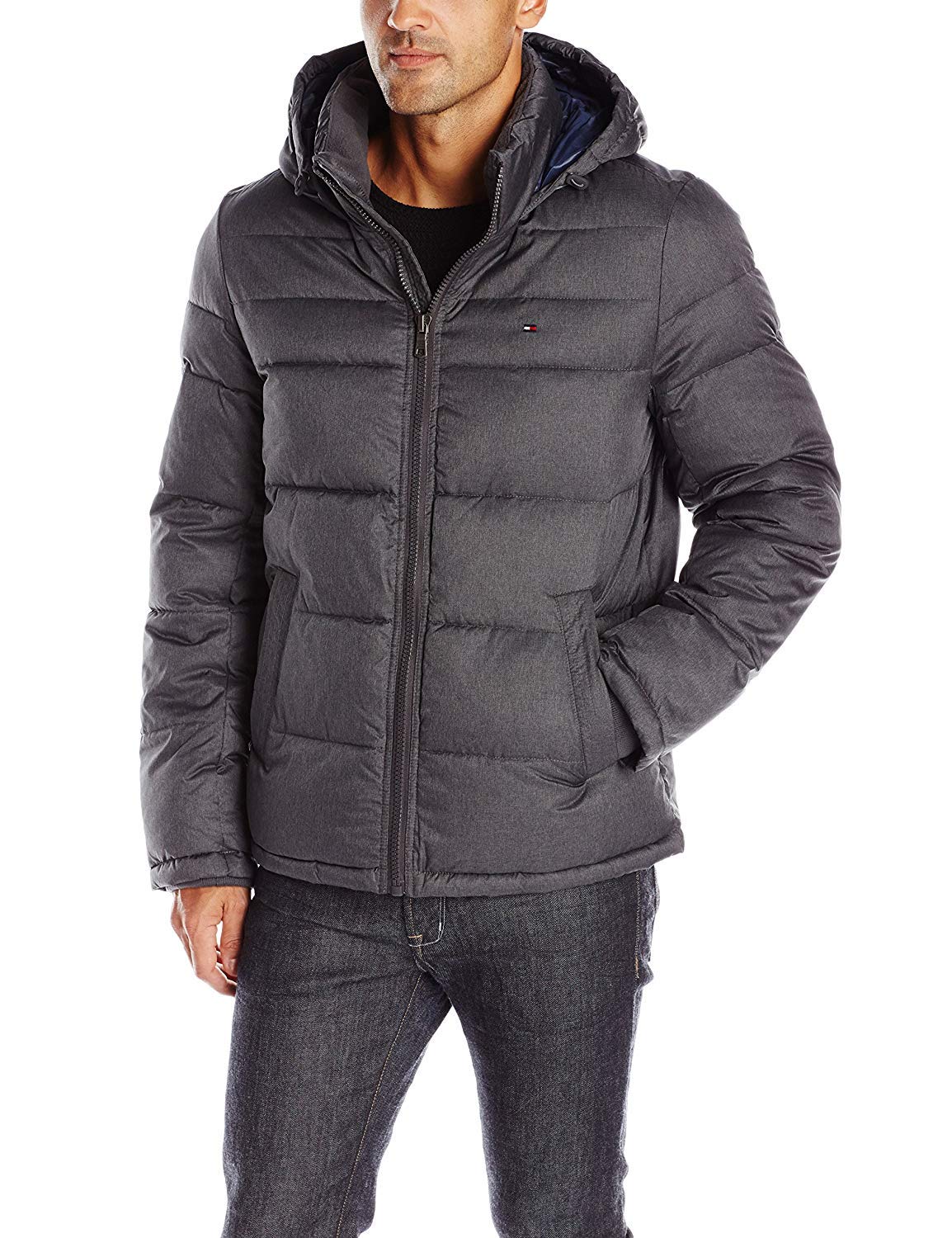 Tommy Hilfiger Men's Down Alternative Hooded Puffer Jacket (Standard and Big & T