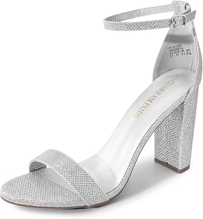 DREAM PAIRS Women's Hi-Chunk High Heel Pump Sandals
