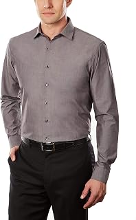 Kenneth Cole Men's Slim Fit Solid Spread Collar Dress Shirt Dress Shirt