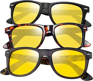 Joopin Paquete de 3 lentes de sol cuadrados polarizados con protección UV, lentes de sol de moda para mujeres y hombres