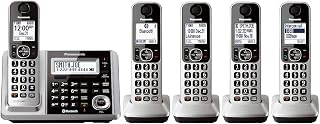 Panasonic KX-TGF375S DECT 5-Handset Landline Telephone (Renewed)