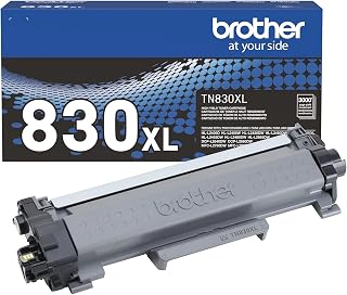 Brother TN830XL Toner Cartridge, Genuine Black High Yield | Compatible with DCP-L2640DW and HL-L2460DW; yields up to 3,000 pages for monochrome laser printers