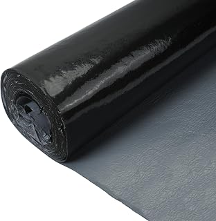 GOOFCXO 39" x 16.4' Self-Adhesive Waterproof Roofing Roll | Self Stick Roll Roofing for Metal Roofing Panels House and Porch Roof Shingles, Black