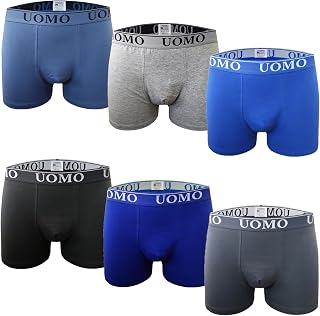 Mens Boxer Briefs Cotton Underwear: Soft Breathable Fabric with Comfortable Waistband Stretch Fit Design and No-Fly Pack
