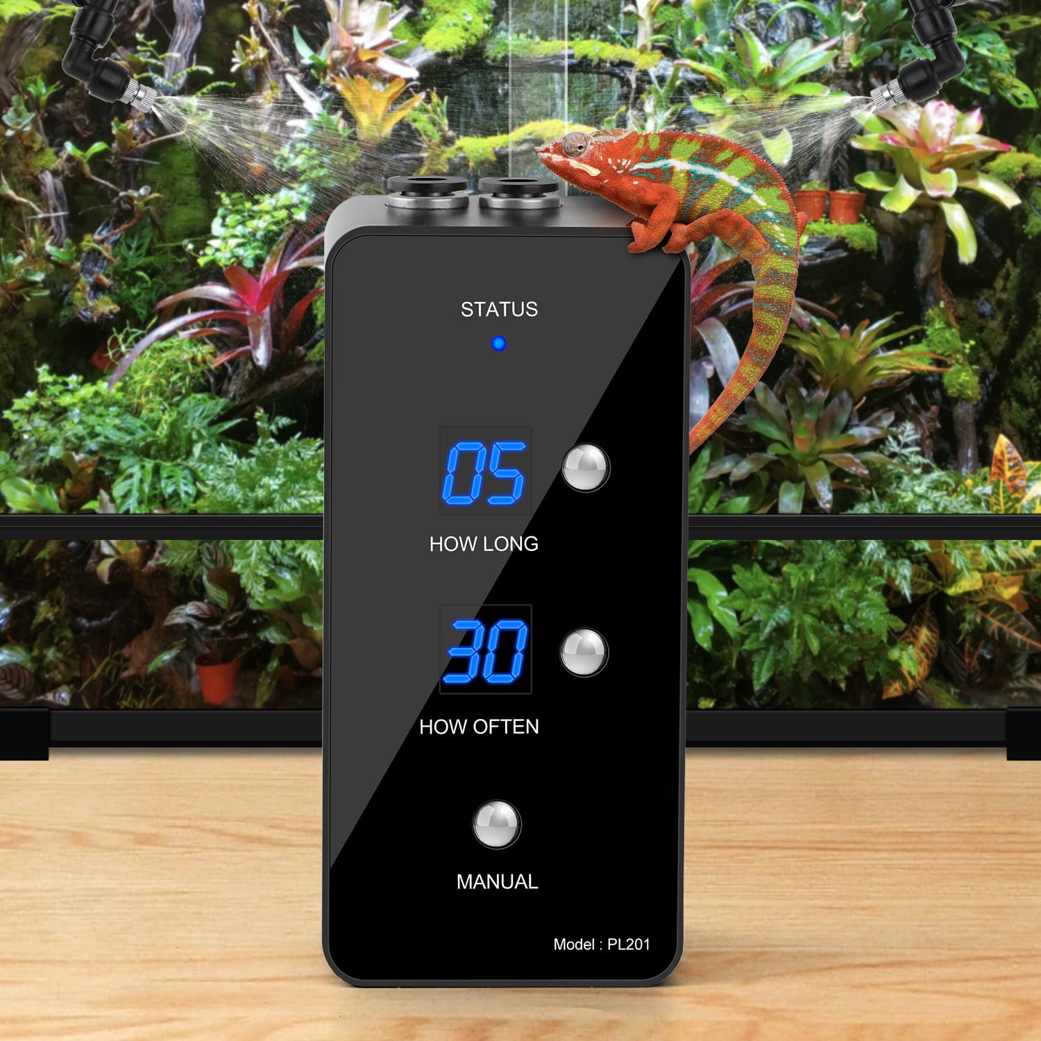 Moistenland Reptile Mister, Automatic Misting System for Reptile Tank | Smart Ti
